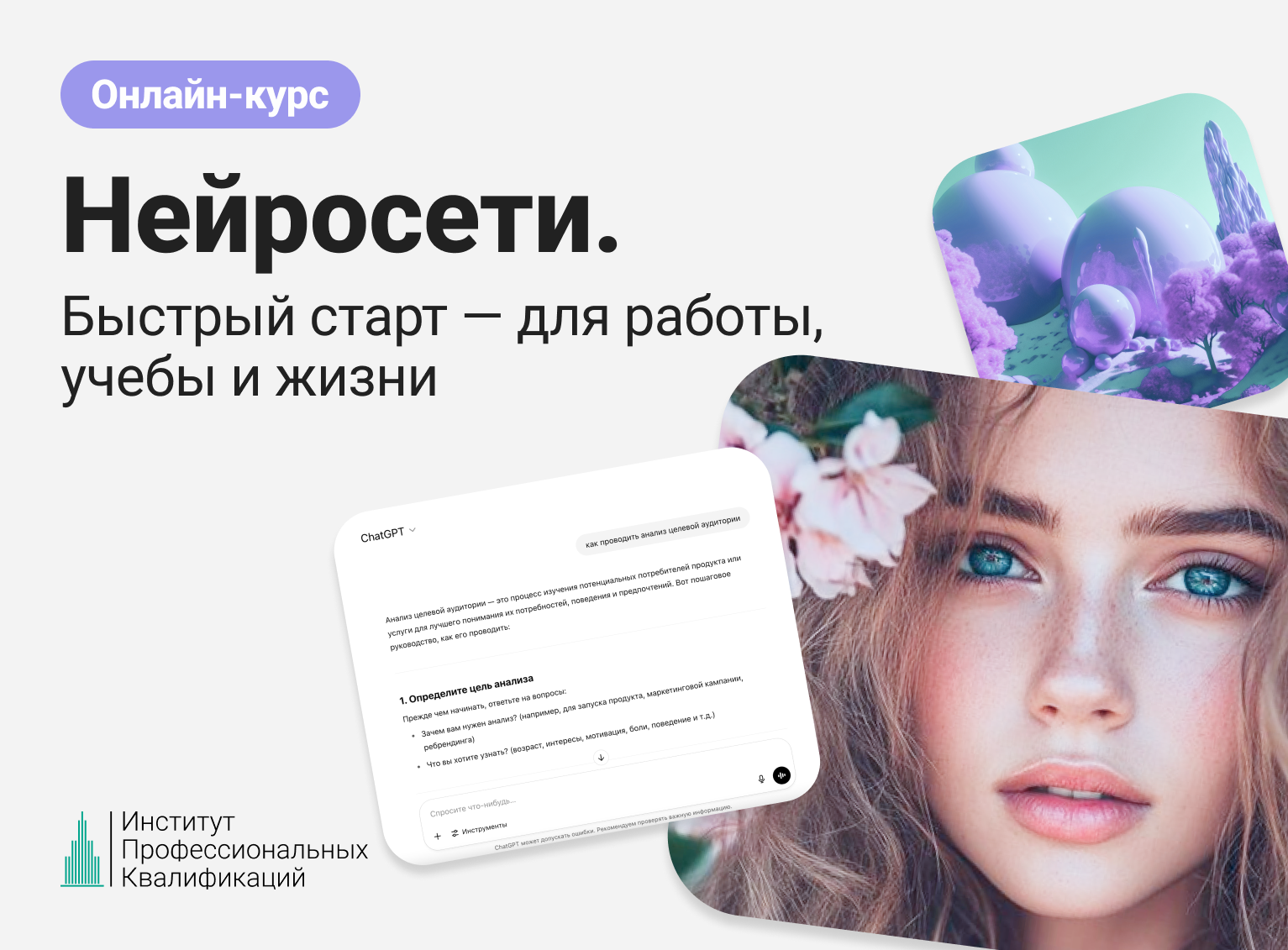 Онлайн курс Нейросети. Быстрый старт — для работы, учебы и жизни от Институт профессиональных квалификаций Онлайн курс Нейросети. Быстрый старт — для работы, учебы и жизни от Институт профессиональных квалификаций