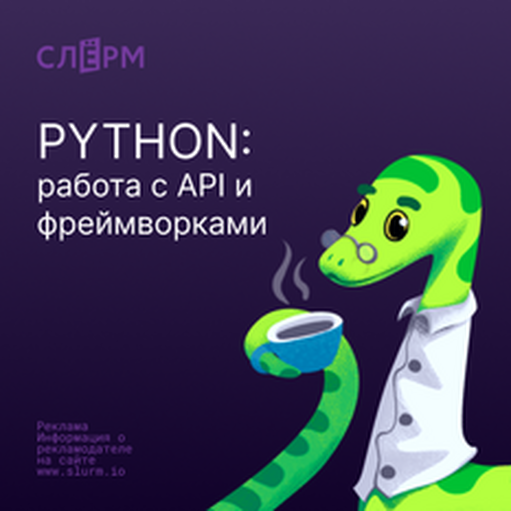Онлайн курс Python: Работа с API и фреймворками от Слёрм Онлайн курс Python: Работа с API и фреймворками от Слёрм