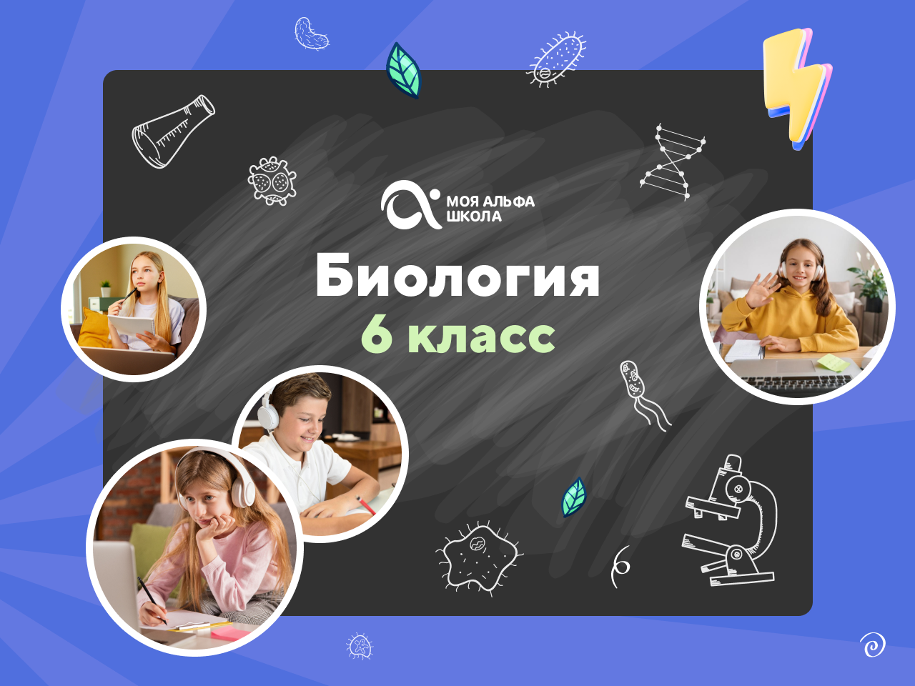 Онлайн курс Онлайн-занятия с репетитором по биологии. 6 класс от Альфа
